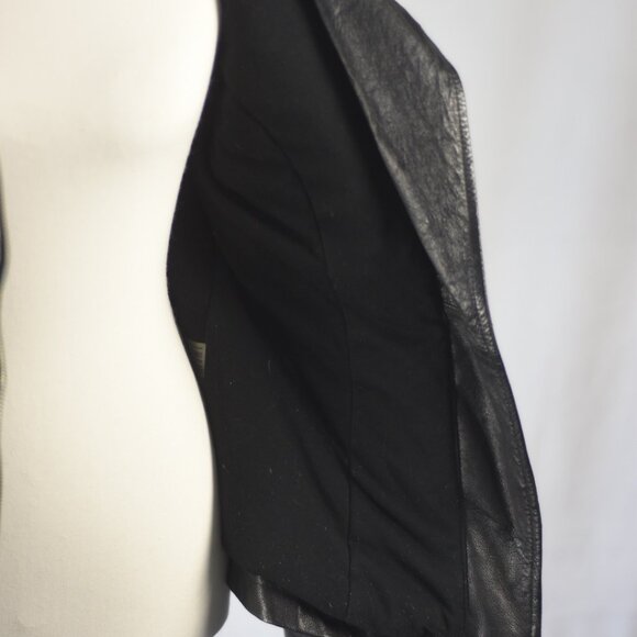 Black Danier Leather Jacket with Removable Hood - Picture 11 of 14